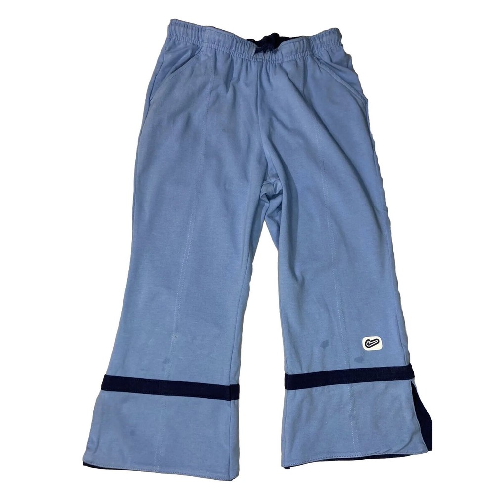 Nike‎ Girls Light Blue Flare Bottom Sweatpants Size Medium (10-12)